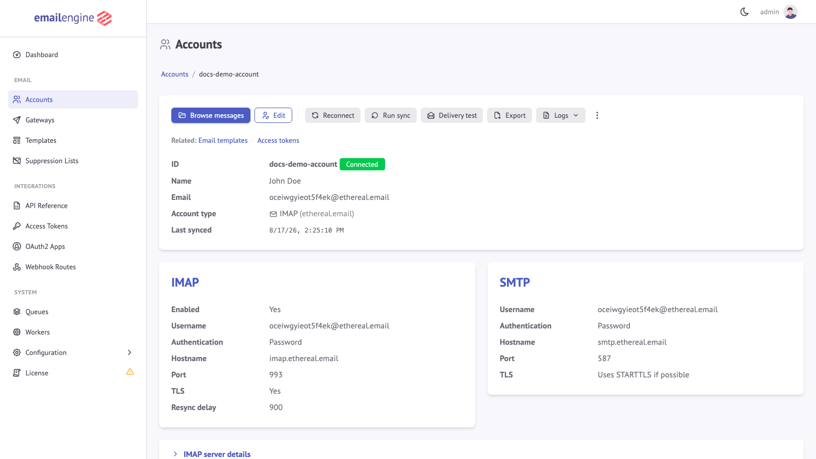 Account Detail View