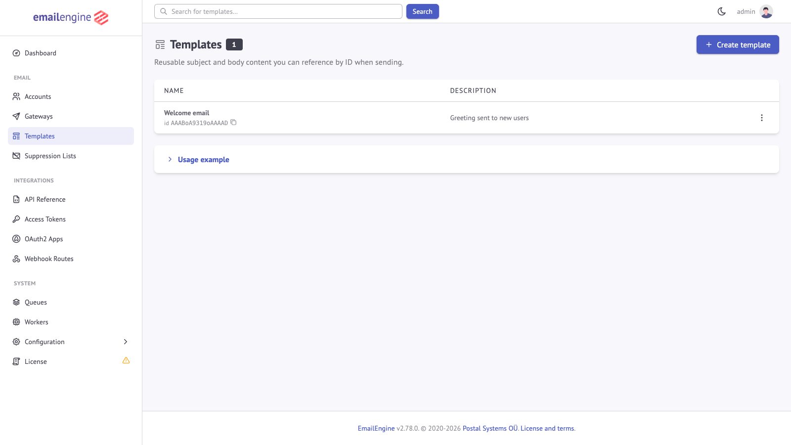 Email Templates List