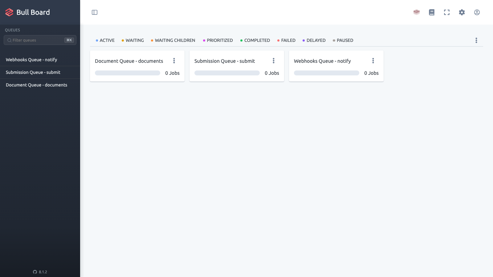 Bull Board Queue Dashboard