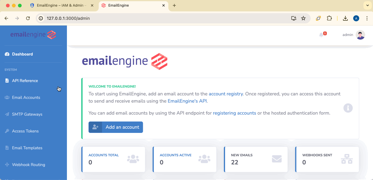 Creating service account app in EmailEngine