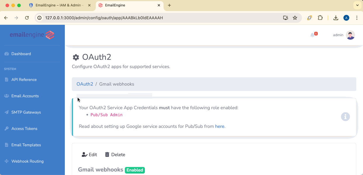 Creating Gmail OAuth2 app
