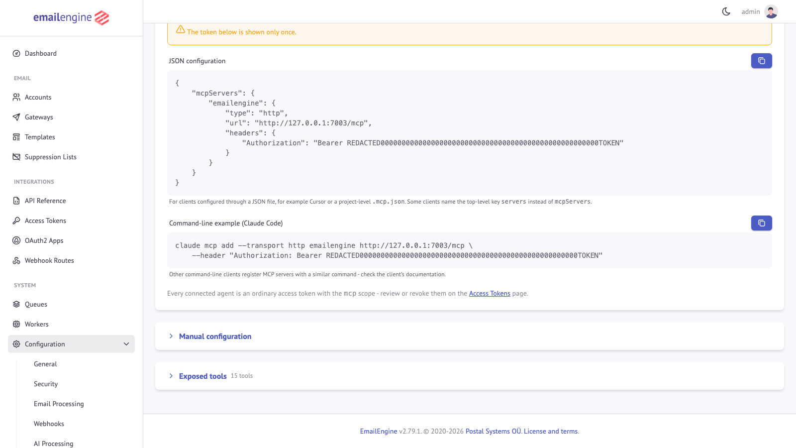 Generated MCP client configuration