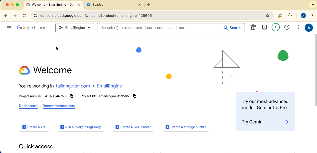 Navigating to APIs &amp; Services
