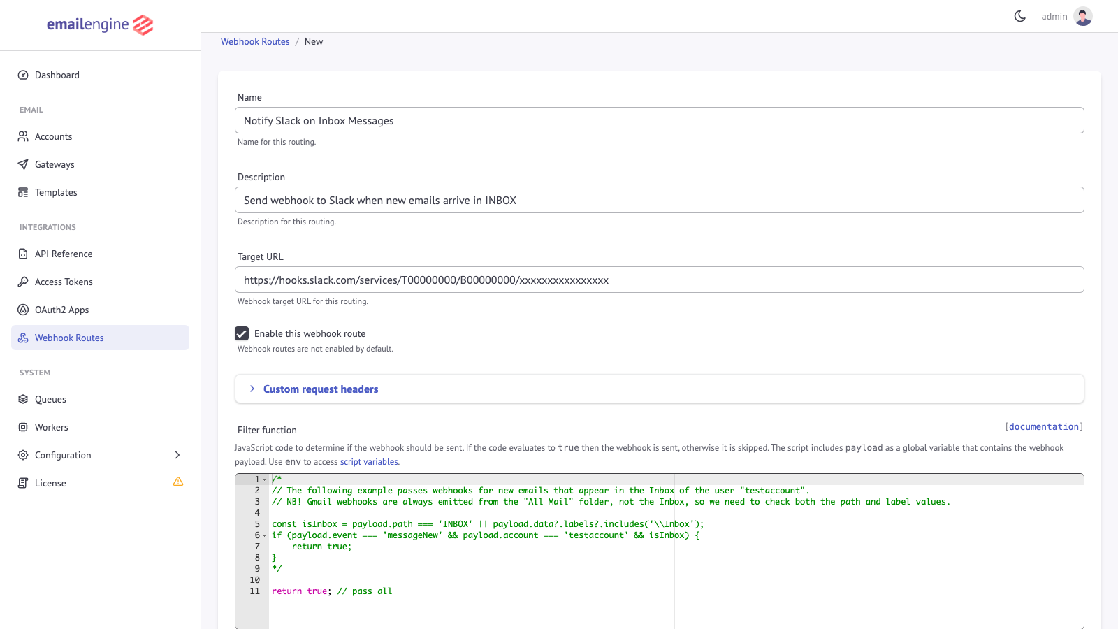 Filter Function Editor