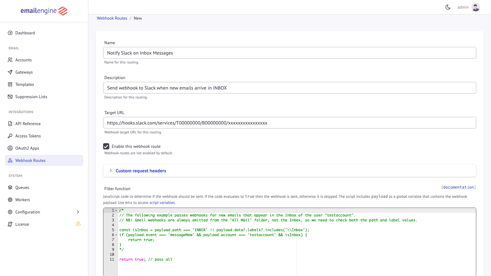 Filter Function Editor