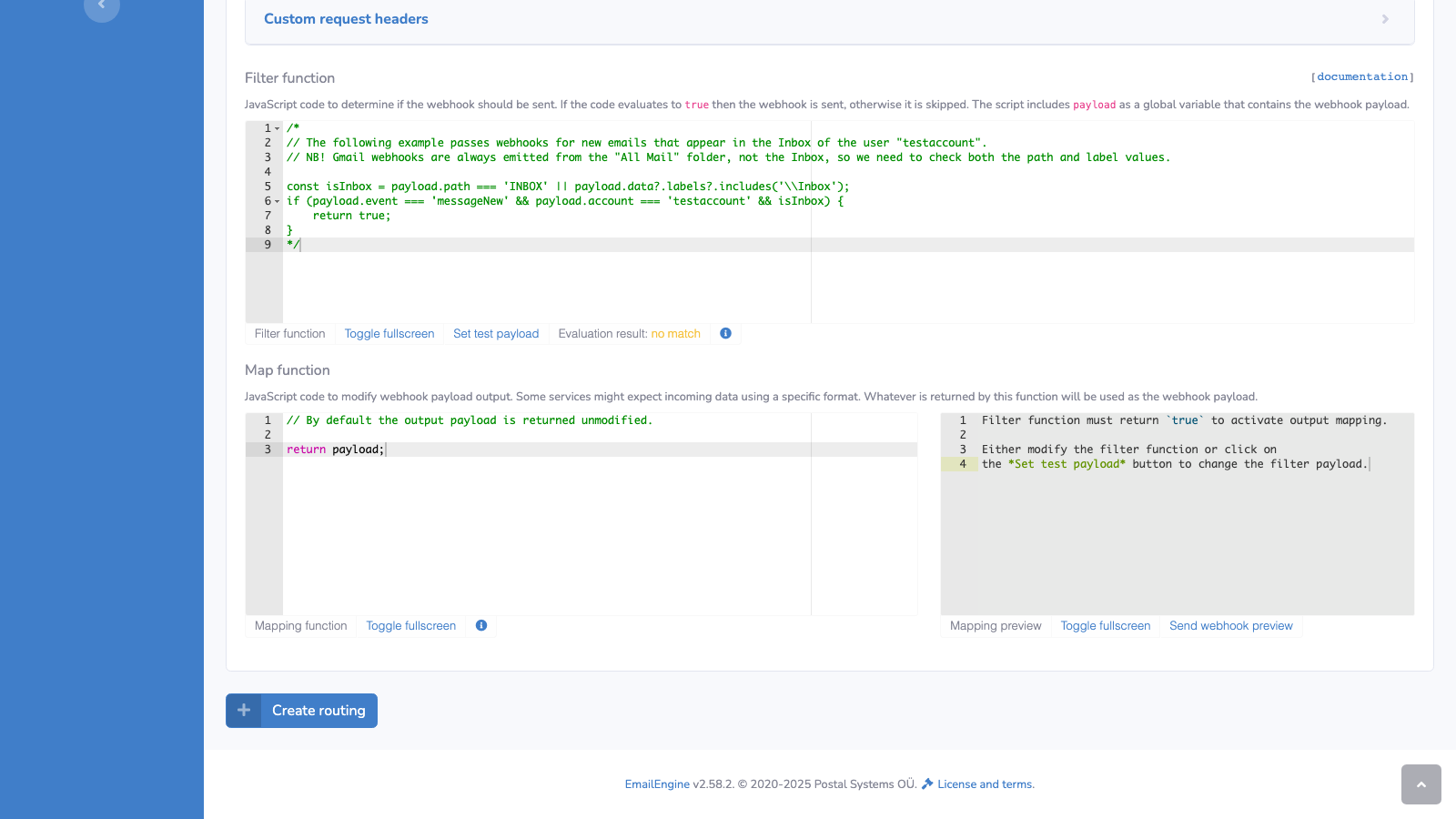 Filter Function Editor